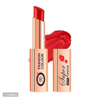 Fashion Colour Waterproof and Long Wearing Premium Super Matte Lipstick, For Glamorous Look, 4g (Shade 10 (Berru Blossom))