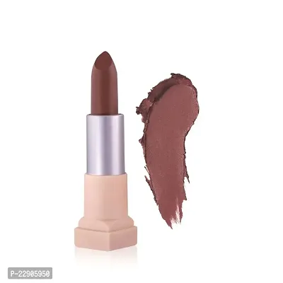 Fashion Colour Velvet Texture Vivid Matte Lipstick, Long Lasting, Smooth and Highly Pigmented Finish With The Smoothing Properties of a Primer (3.8g) (23 Chestnut)-thumb0