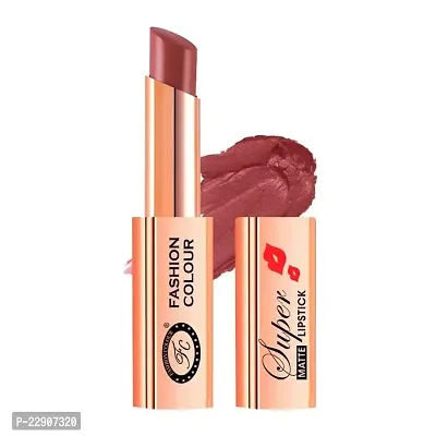 Fashion Colour Waterproof and Long Wearing Premium Super Matte Lipstick, For Glamorous Look, 4g (Shade 12 (Flawless Flare))