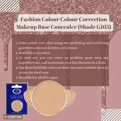 Fashion Colour Colour Correction Natural Makeup Base Concealer - for All Skin Tones, Dermatologically Approved Creamy  Long Lasting (G165) Natural Finish-thumb4