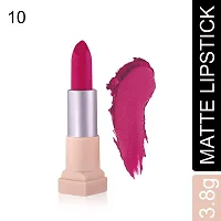 Fashion Colour Velvet Texture Vivid Matte Lipstick, Long Lasting, Smooth and Highly Pigmented Finish With The Smoothing Properties of a Primer (3.8g) (10 Fuchsia)-thumb1