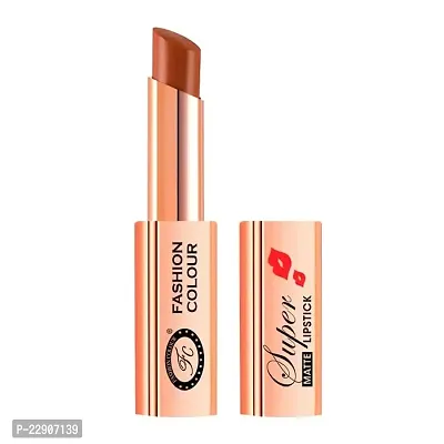 Fashion Colour Waterproof and Long Wearing Premium Super Matte Lipstick, For Glamorous Look, 4g (Shade 01 (Naughty Chocolate))-thumb2