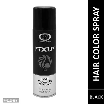 Fashion Colour Fixup Hair Colour Spray I Available in Multi Colour Shades to Set Your Hair I Specially Created for Indian Hair, (150ml) (Black)-thumb5