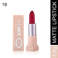 Fashion Colour Velvet Texture Vivid Matte Lipstick, Long Lasting, Smooth and Highly Pigmented Finish With The Smoothing Properties of a Primer (3.8g) (19 Red Rose)-thumb1