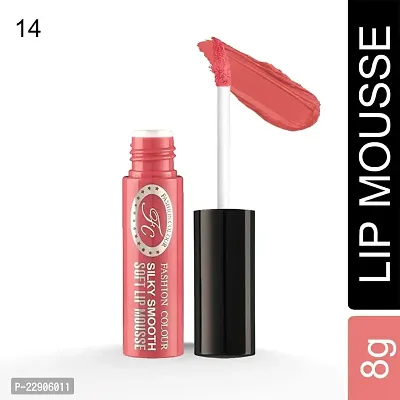 Fashion Colour Silky Smooth Soft Lip Mousse, 5ml (14 Coral Orange)-thumb2