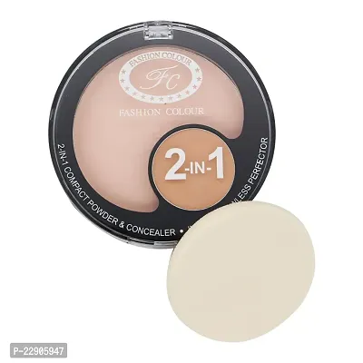 Fashion Colour 2 In 1 Compact Powder and Concealer II Perfect Match, Instant Flawless Perfector (10g+2g) (Shade 02)-thumb3