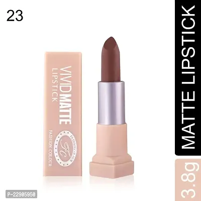 Fashion Colour Velvet Texture Vivid Matte Lipstick, Long Lasting, Smooth and Highly Pigmented Finish With The Smoothing Properties of a Primer (3.8g) (23 Chestnut)-thumb2