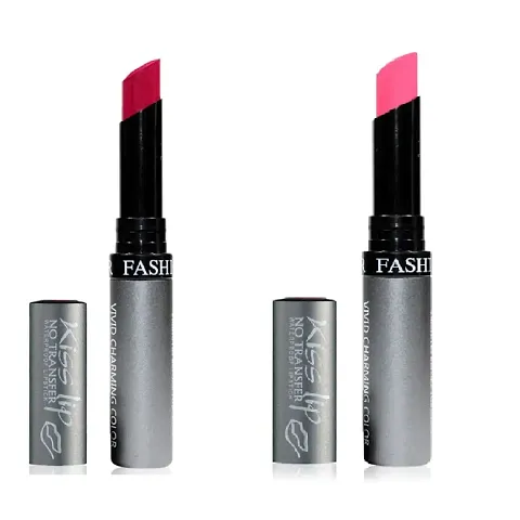 Fashion Colour Kiss Lip No Transfer Lipstick, Waterproof, Smudgeproof, Long Lasting Combo