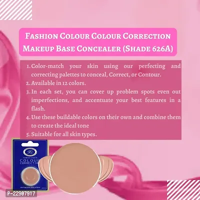 Fashion Colour Colour Correction Natural Makeup Base Concealer - for All Skin Tones, Dermatologically Approved Creamy  Long Lasting (626A) Natural Finish-thumb4