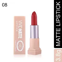 Fashion Colour Velvet Texture Vivid Matte Lipstick, Long Lasting, Smooth and Highly Pigmented Finish With The Smoothing Properties of a Primer (3.8g) (08 Deep Red)-thumb3