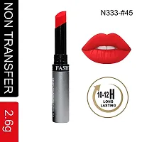 Fashion Colour Lipstick Shade 45 Lotus Red (Matte)-thumb1