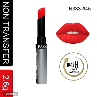 Fashion Colour Lipstick Shade 45 Lotus Red (Matte)-thumb2