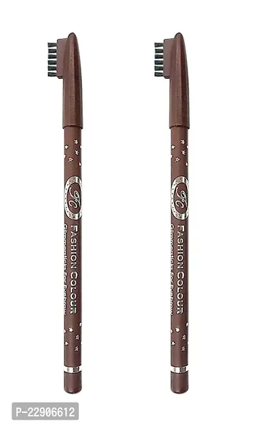 Fashion Colour Glimmerstick for Eyebrow 1.3g | Long Lasting Eyebrow Pencil | Soft Textured Natural Daily Look Eyebrow Makeup. Pack of 2 (Chatain)