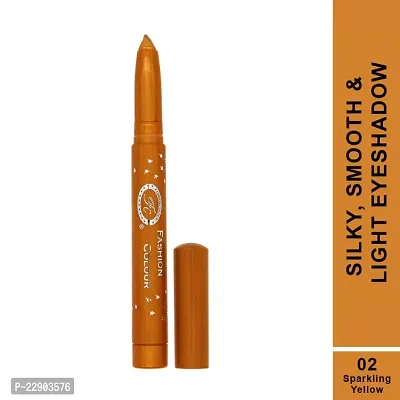 Fashion Colour German Eyeshadow II Silky, Smooth and Light Eyeshadow Pencil (02 Sparkling Yellow)-thumb2