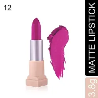 Fashion Colour Velvet Texture Vivid Matte Lipstick, Long Lasting, Smooth and Highly Pigmented Finish With The Smoothing Properties of a Primer (3.8g) (12 Modena)-thumb1