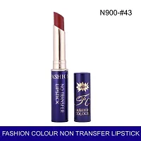 Fashion Colour Non-Transfer Matt Waterproof Lipstick (43 Red Iron)-thumb3