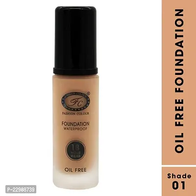Fashion Colour Cream+Oil Oil Free Waterproof Foundation Natural finish 01 Warm Amber 30 ml-thumb3