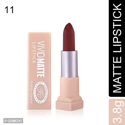 Fashion Colour Velvet Texture Vivid Matte Lipstick, Long Lasting, Smooth and Highly Pigmented Finish With The Smoothing Properties of a Primer (3.8g) (11 Red Brown)-thumb4