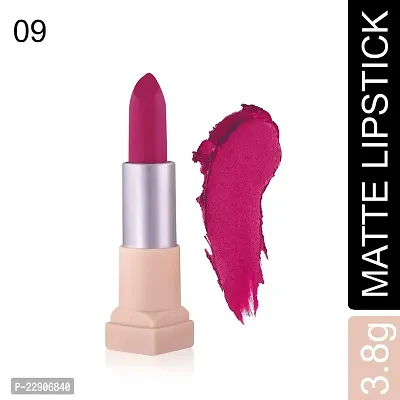 Fashion Colour Velvet Texture Vivid Matte Lipstick, Long Lasting, Smooth and Highly Pigmented Finish With The Smoothing Properties of a Primer (3.8g) (09 Vivid Violet)-thumb2