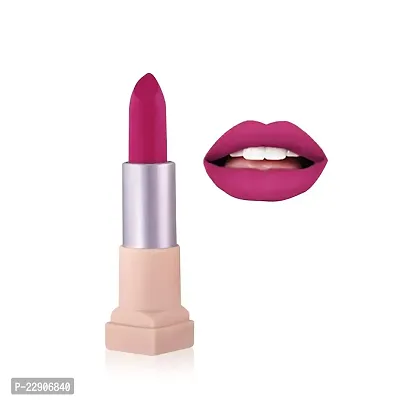 Fashion Colour Velvet Texture Vivid Matte Lipstick, Long Lasting, Smooth and Highly Pigmented Finish With The Smoothing Properties of a Primer (3.8g) (09 Vivid Violet)