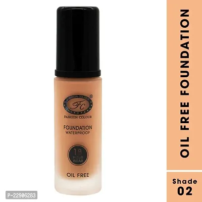 Fashion Colour Cream+Oil Oil Free Waterproof Foundation Natural finish 02 Honny Bisque 30 ml-thumb3