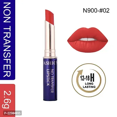 Fashion Colour Non-Transfer Matt Waterproof Lipstick (02 Orange)-thumb3