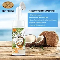 Fashion Colour Skin Mantra COCONUT Foaming Face Wash With Built in Face Brush For Deep Cleansing and Healthy Skin 150ml-thumb1