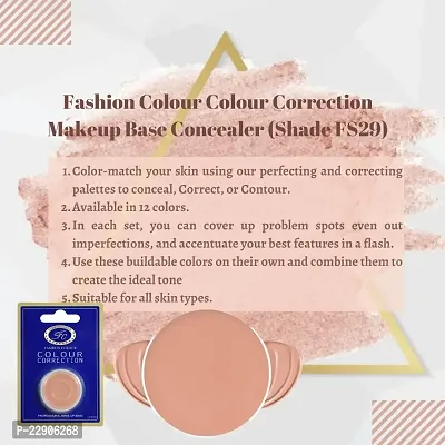 Fashion Colour Colour Correction Natural Makeup Base Concealer - for All Skin Tones, Dermatologically Approved Creamy  Long Lasting (FS29) Natural Finish-thumb4