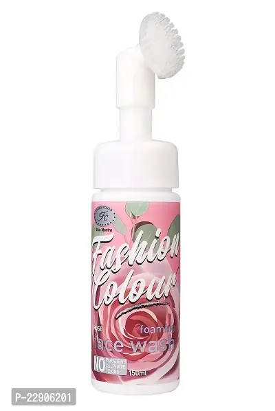 Fashion Colour Skin Mantra ROSE Foaming Face Wash With Built in Face Brush For Deep Cleansing and Healthy Skin 150ml