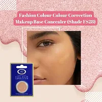 Fashion Colour Colour Correction Natural Makeup Base Concealer - for All Skin Tones, Dermatologically Approved Creamy  Long Lasting (FS28) Natural Finish-thumb2