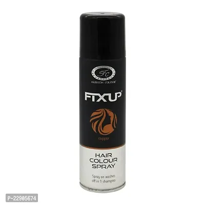 Fashion Colour Fixup Hair Colour Spray I Available in Multi Colour Shades to Set Your Hair I Specially Created for Indian Hair, (150ml) (Copper)-thumb0