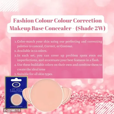 Fashion Colour Colour Correction Natural Makeup Base Concealer - for All Skin Tones, Dermatologically Approved Creamy  Long Lasting (2) Natural Finish-thumb4