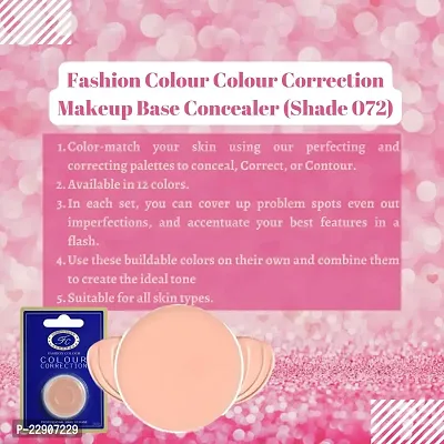 Fashion Colour Colour Correction Natural Makeup Base Concealer - for All Skin Tones, Dermatologically Approved Creamy  Long Lasting (072) Natural Finish-thumb4