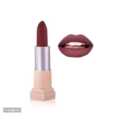 Fashion Colour Velvet Texture Vivid Matte Lipstick, Long Lasting, Smooth and Highly Pigmented Finish With The Smoothing Properties of a Primer (3.8g) (11 Red Brown)