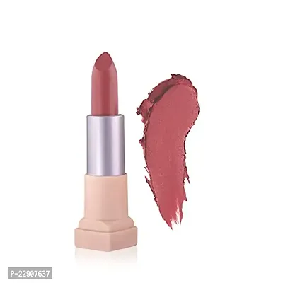 Fashion Colour Velvet Texture Vivid Matte Lipstick, Long Lasting, Smooth and Highly Pigmented Finish With The Smoothing Properties of a Primer (3.8g)(21 Nude Pink)-thumb0