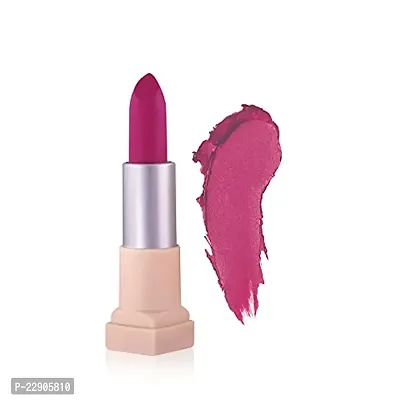 Fashion Colour Velvet Texture Vivid Matte Lipstick, Long Lasting, Smooth and Highly Pigmented Finish With The Smoothing Properties of a Primer (3.8g) (07 Wild Rose)