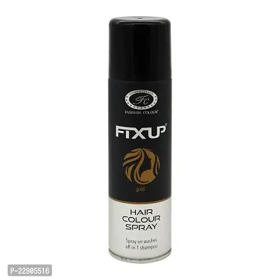 Fashion Colour Fixup Hair Colour Spray I Available in Multi Colour Shades to Set Your Hair I Specially Created for Indian Hair, (150ml) (Gold)-thumb0