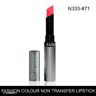 Fashion Colour Kiss Lip No Transfer Matte Lipstick (Shade 71 Soft Red)-thumb3