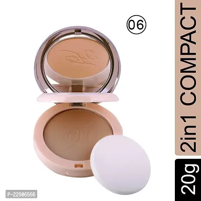 Fashion Colour Nude Makeover 2 IN 1 Face Compact Powder II Oil Control, Nude Makeover, Natural and Flawless (Shade 06)-thumb2