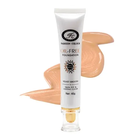 Fashion Colour Oil Free Sunscreen Foundation, Matte Skin Fit  Lasting Clear, 40g (Shade 01)