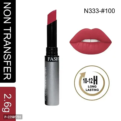 Fashion Colour Lipstick Shade 100 Ruby Red (Matte)-thumb2