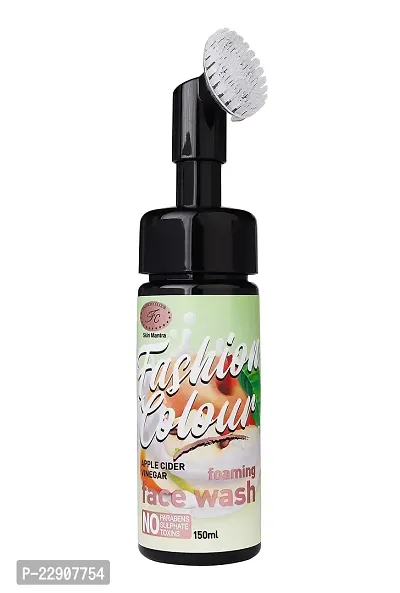 Fashion Colour Skin Mantra APPLE CIDER VINEGAR Foaming Face Wash With Built in Face Brush For Deep Cleansing and Healthy Skin 150ml