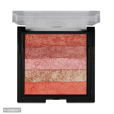 Fashion Colour Shimmer Brick and Blusher 2 in 1 II Glow Bronzer Powder Waterproof Baked and Light Face Contour Highlight (Shade 03)-thumb0