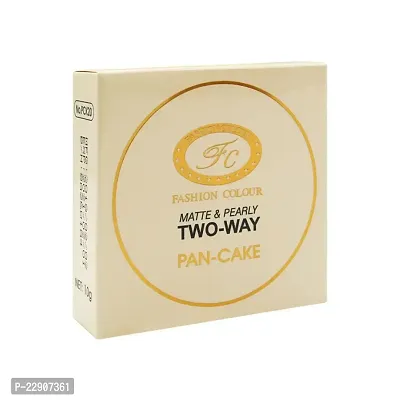 Fashion Colour Matte  Pearly Two-Way Pan Cake Powder With Mirror Inside II Long Lasting Up To Whole Day, 10g (Shade 01)-thumb4