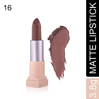 Fashion Colour Velvet Texture Vivid Matte Lipstick, Long Lasting, Smooth and Highly Pigmented Finish With The Smoothing Properties of a Primer (3.8g) (16 Coffee)-thumb1