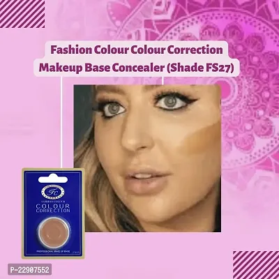 Fashion Colour Colour Correction Natural Makeup Base Concealer - for All Skin Tones, Dermatologically Approved Creamy  Long Lasting (FS27) Natural Finish-thumb4