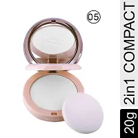 Fashion Colour Nude Makeover 2 IN 1 Face Compact Powder II Oil Control, Nude Makeover, Natural and Flawless (Shade 05)-thumb1