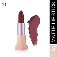 Fashion Colour Velvet Texture Vivid Matte Lipstick, Long Lasting, Smooth and Highly Pigmented Finish With The Smoothing Properties of a Primer (3.8g) (11 Red Brown)-thumb1