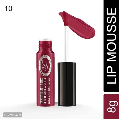 Fashion Colour Silky Smooth Soft Lip Mousse, 5ml (10 Certainly Red)-thumb2