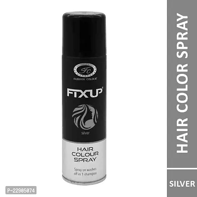 Fashion Colour Fixup Hair Colour Spray I Available in Multi Colour Shades to Set Your Hair I Specially Created for Indian Hair, (150ml) (Silver)-thumb5